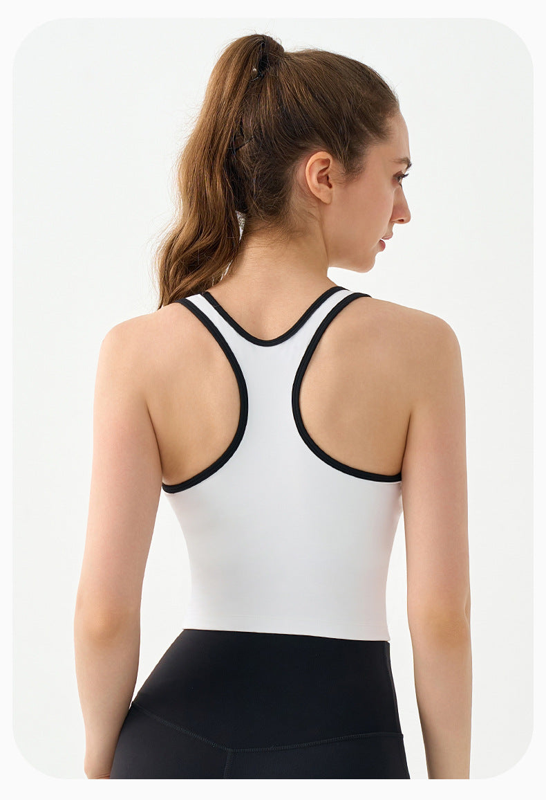 Yoga Vest Top With Chest Pads