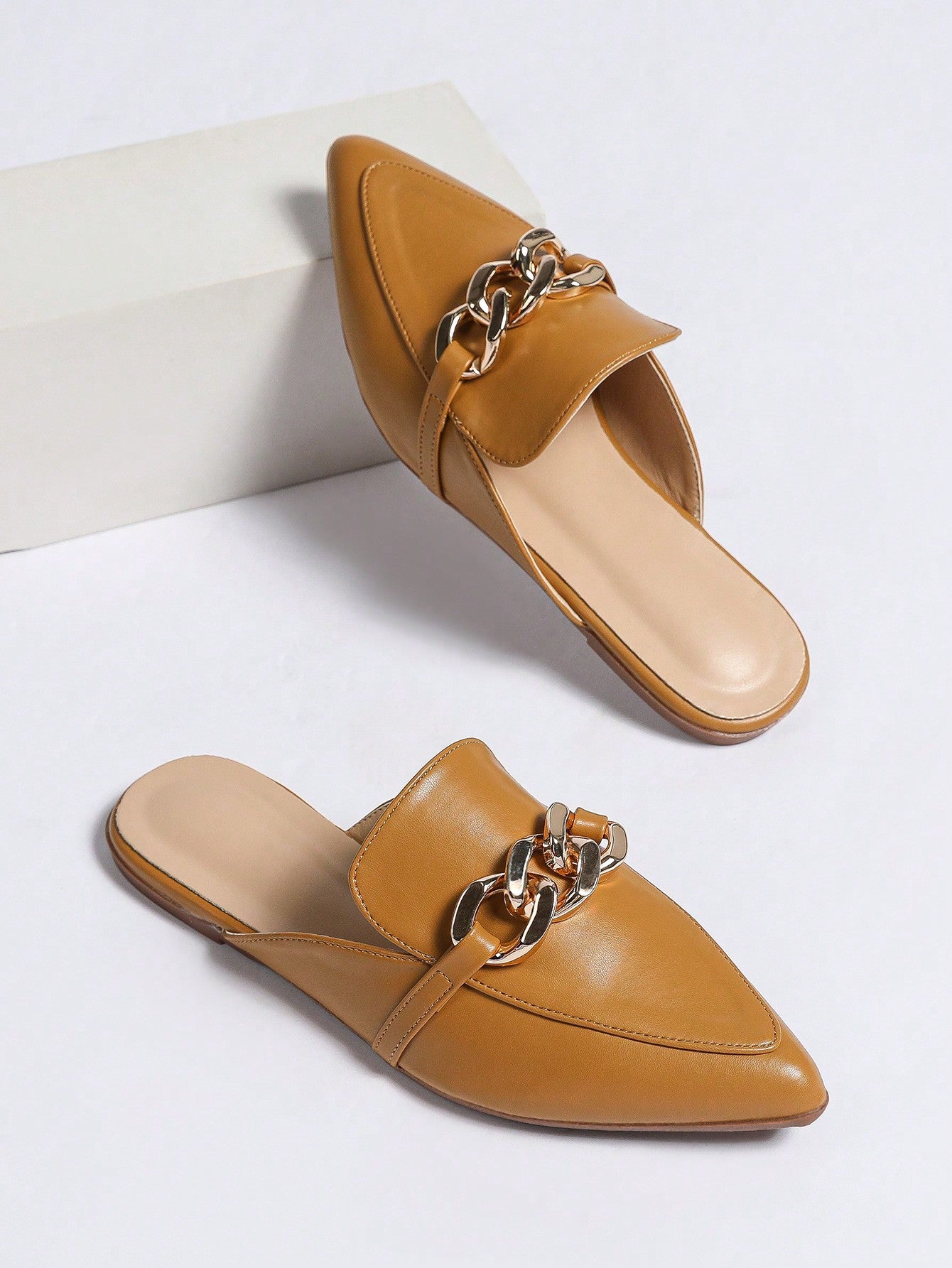 Casual Faux Leather Mules Shoes