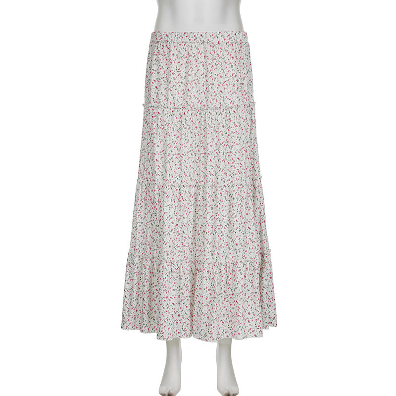 Light Pastoral Gentle Floral Skirt