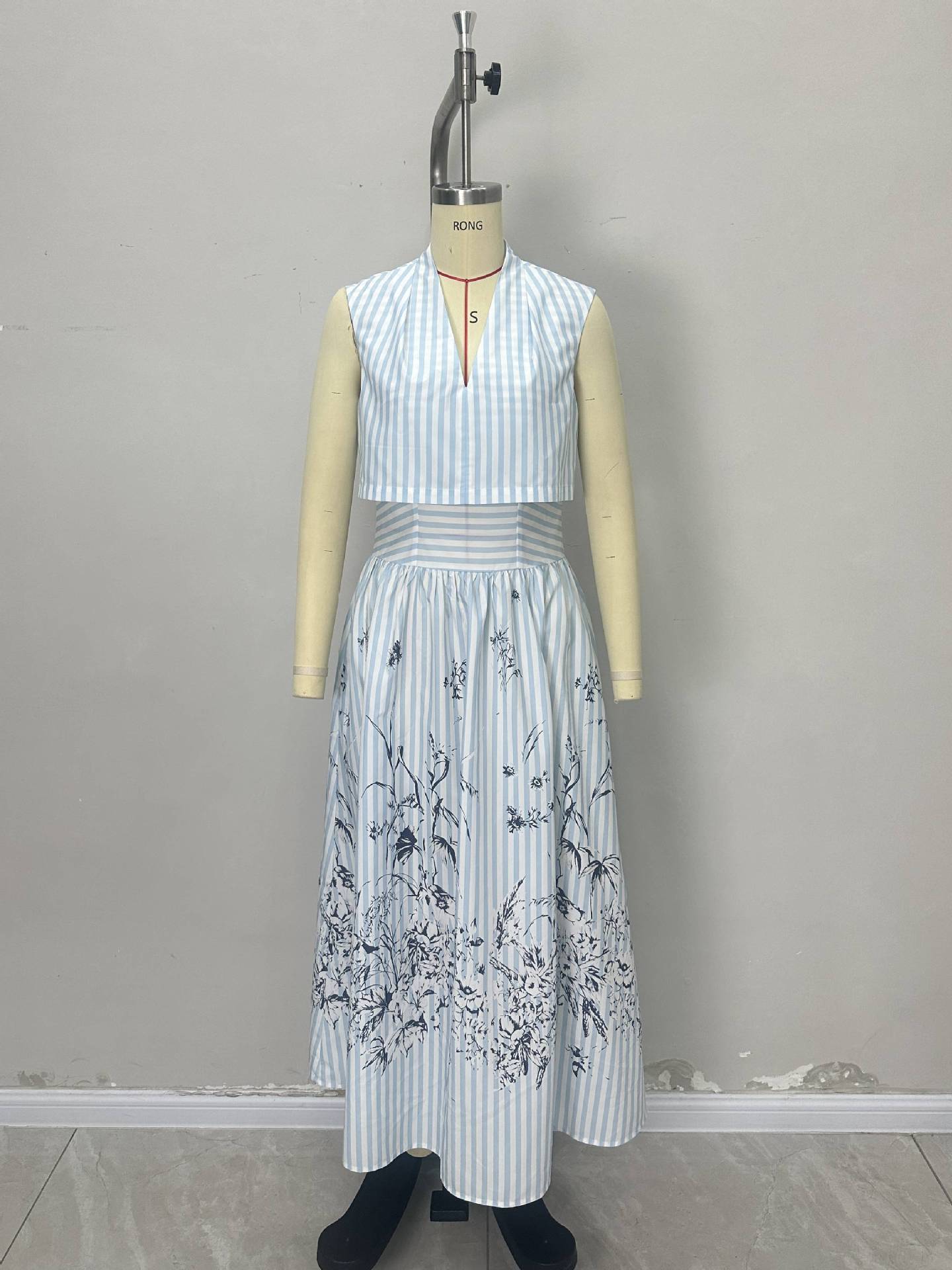 Blue & White Striped Dress