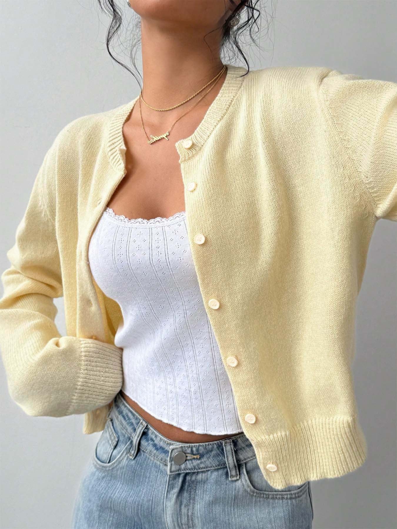 Soft Yellow Cardigan