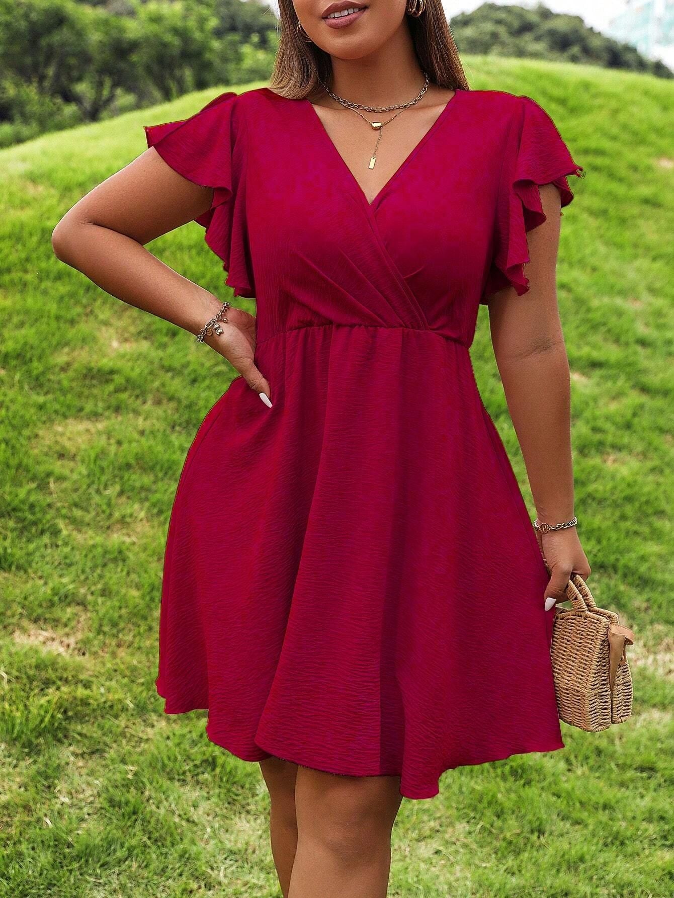 Burgundy Wrap Dress