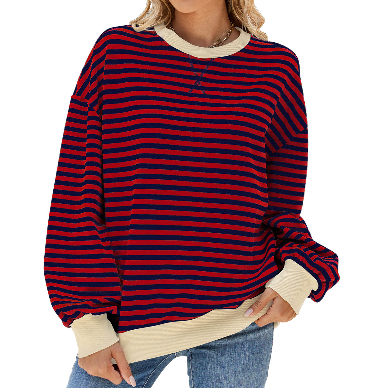 Striped Comfort Sweatershirt