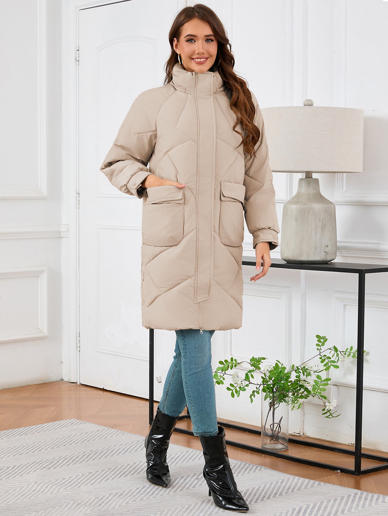 Mid Length Cotton Padded Coat