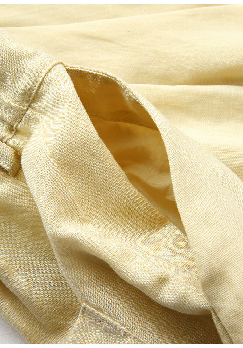Tencel Linen High Waist Shorts