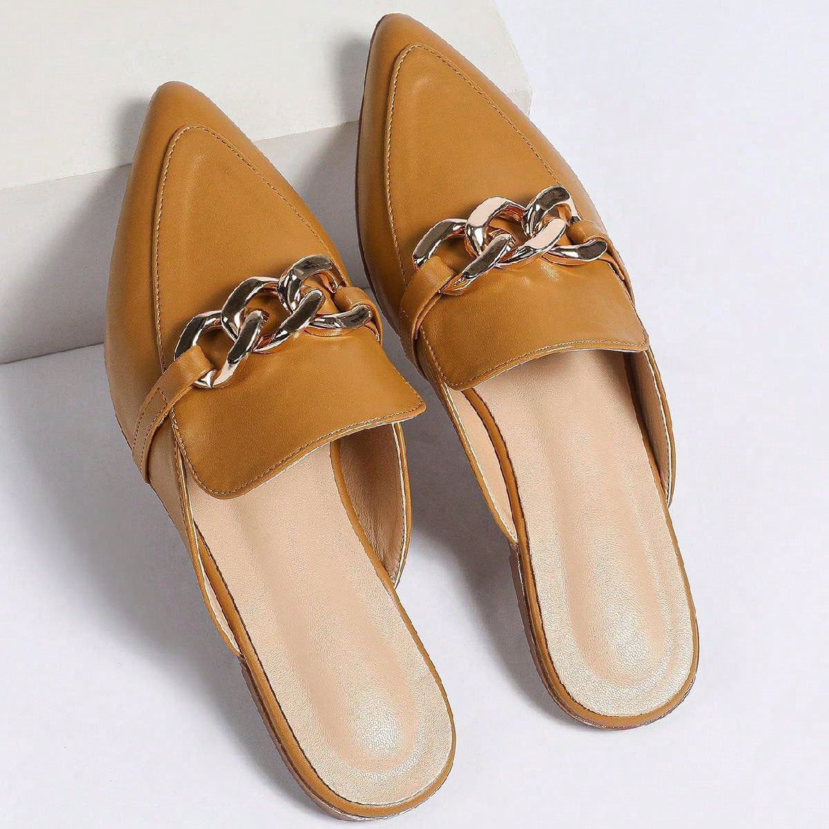 Casual Faux Leather Mules Shoes
