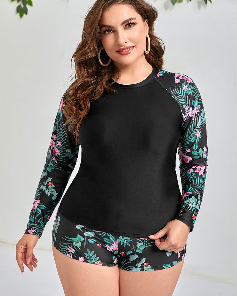 Two Piece Swim Shirt and Shorts