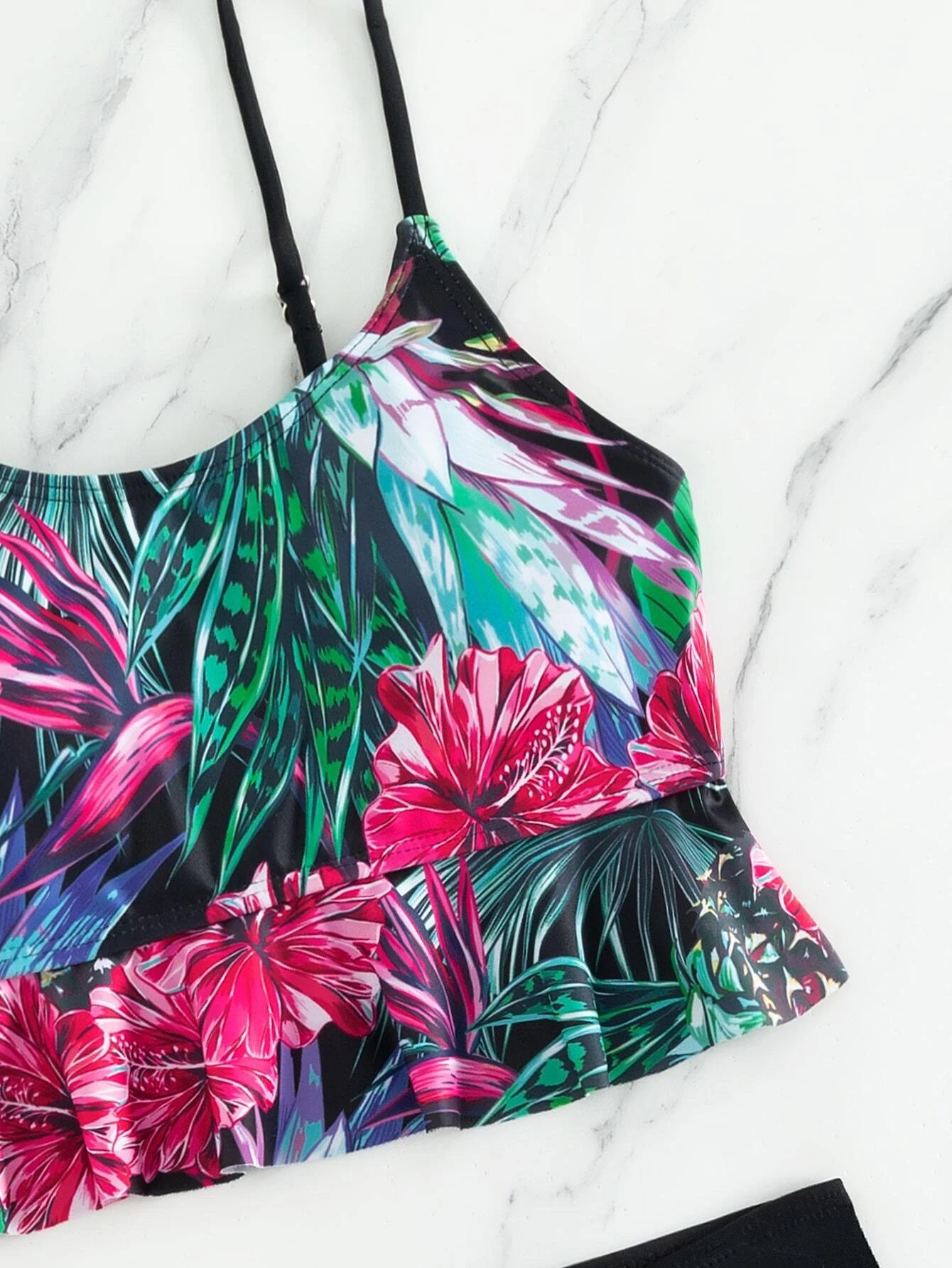 Tropical Boy Shorts Bikini
