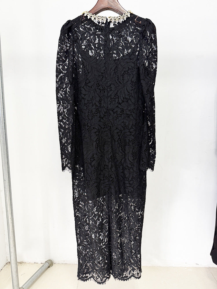 Bead Diamond Lace Dress