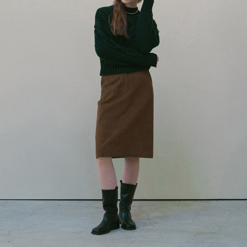 Midi Corduroy Skirt