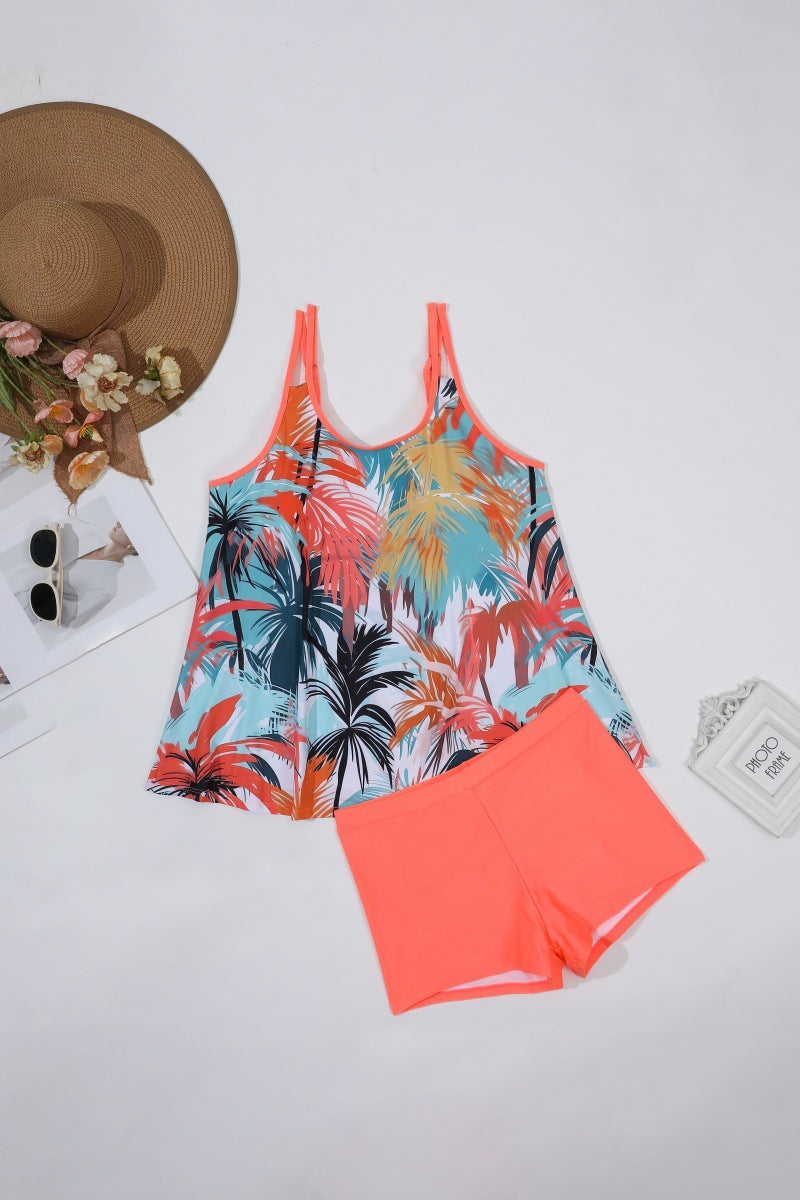 Palm Tree Printed Tankini