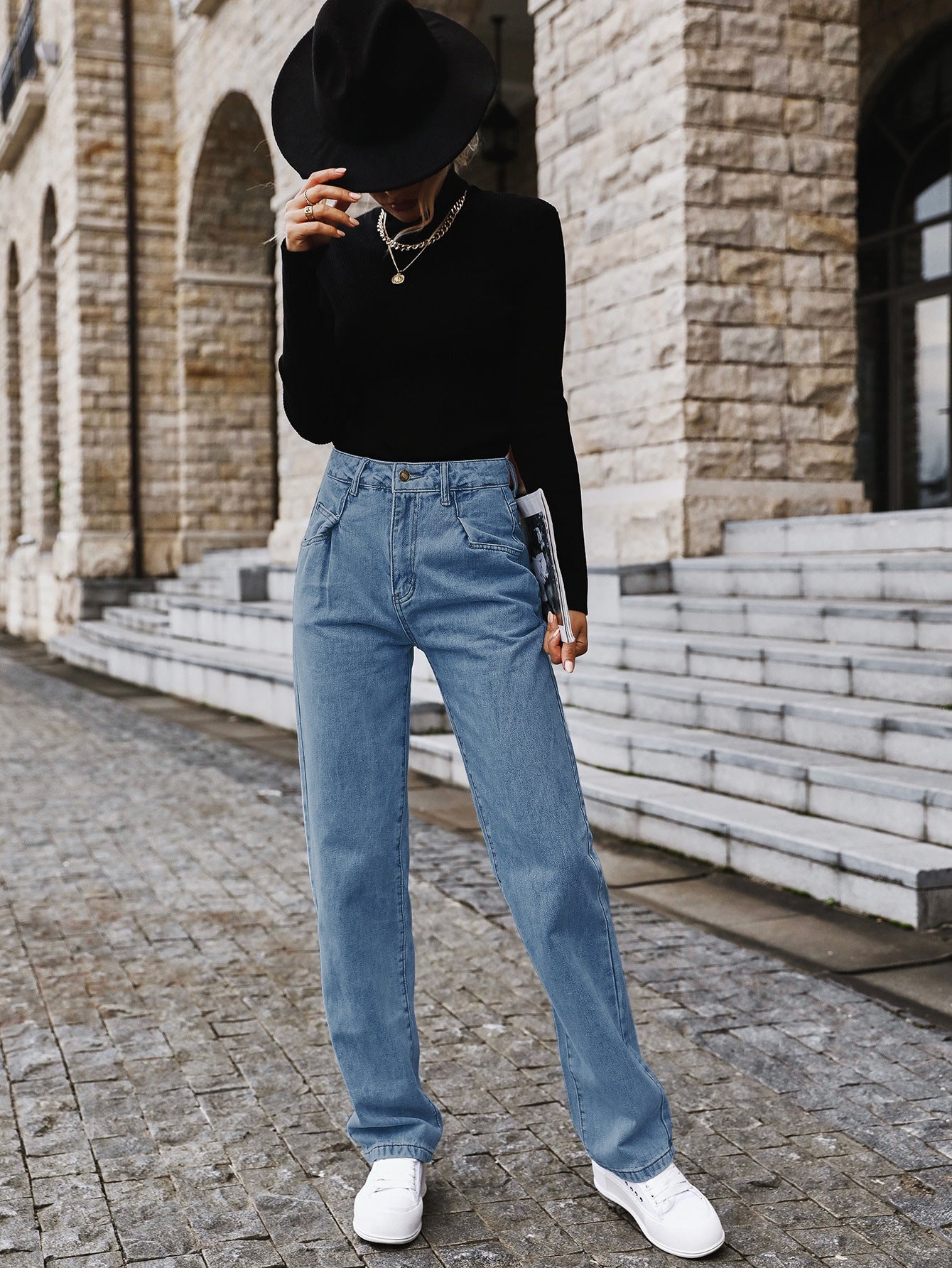 Straight High Waist Jeans