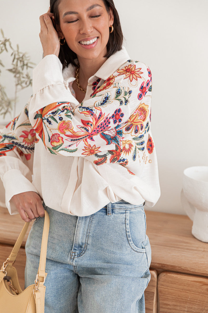 Loose Casual Button-down Shirt