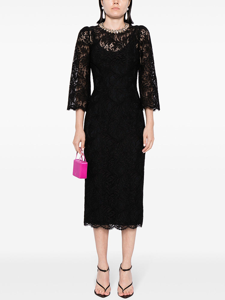 Bead Diamond Lace Dress