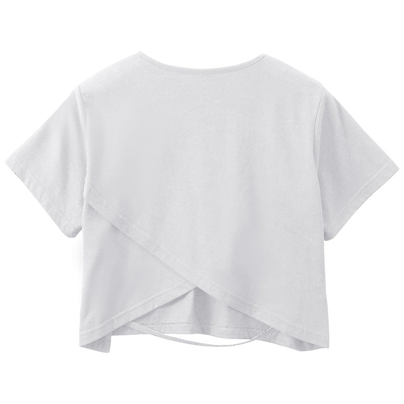 Cropped Cotton T shirt