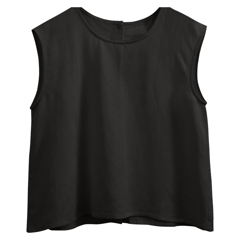 Sleeveless Cotton Linen Top
