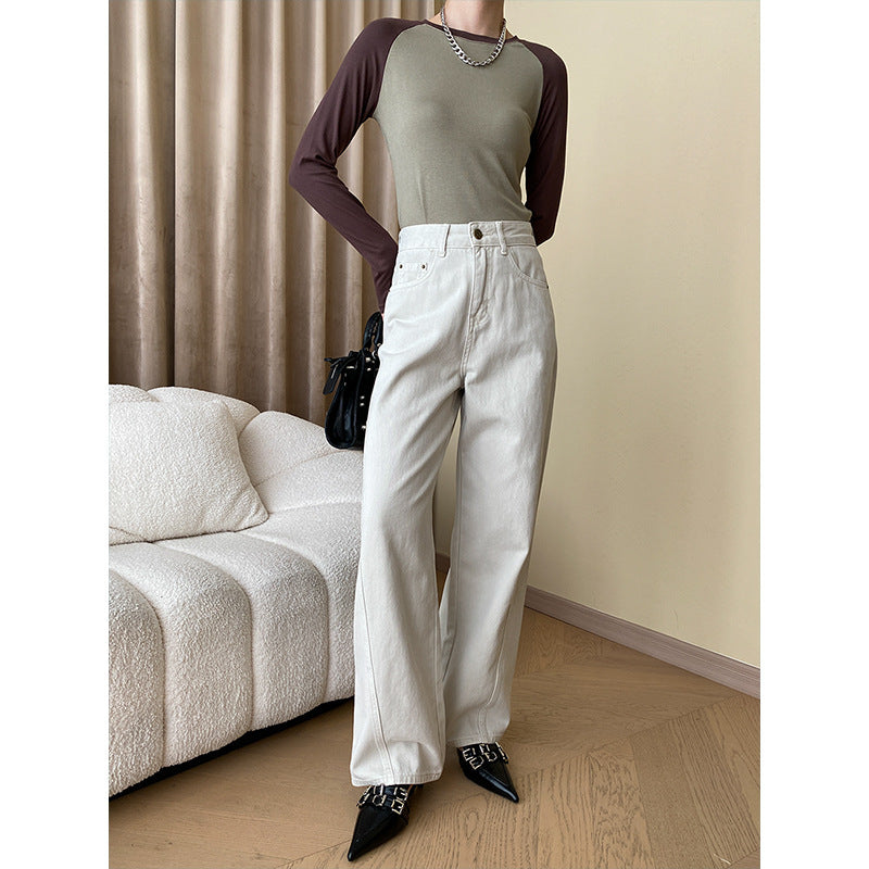Midline Straight Wide Leg Jeans