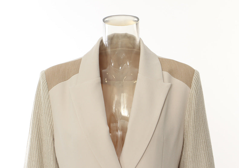 Patchwork Mid Length Coat