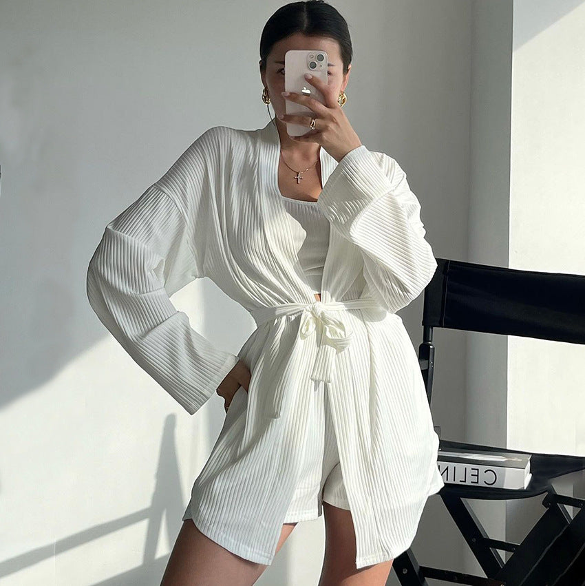 Knitted Three Piece Pajama Set