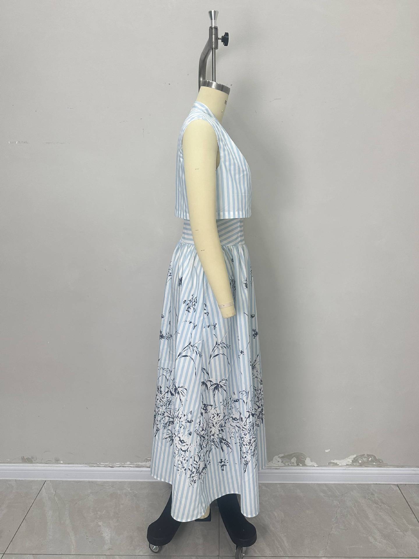 Blue & White Striped Dress