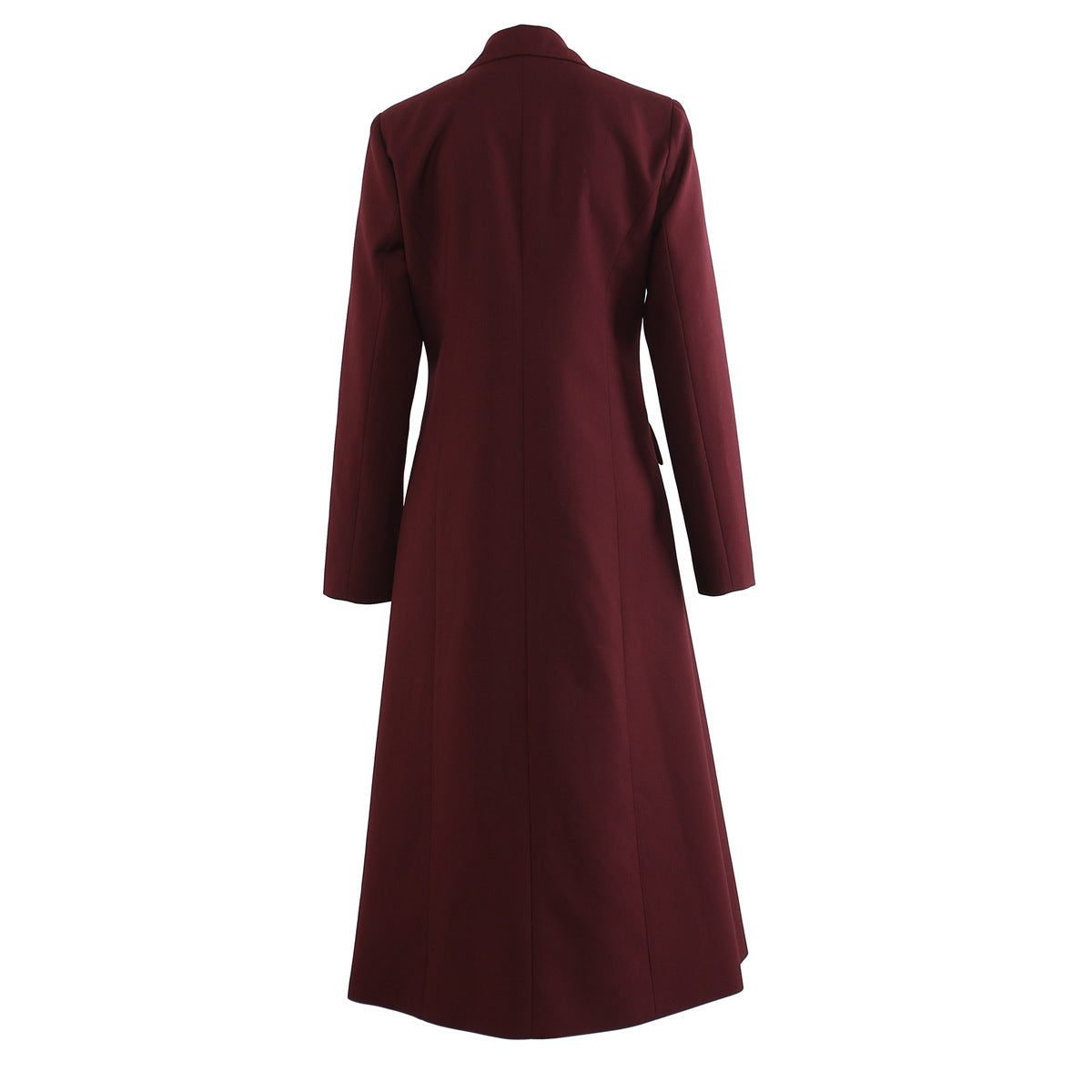 Angola Red Personality Collar Mid Length Blazer