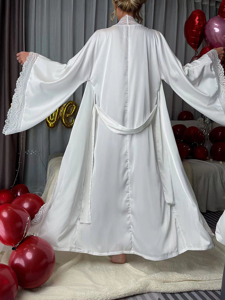 Satin Lace Romantic Luxury Robe