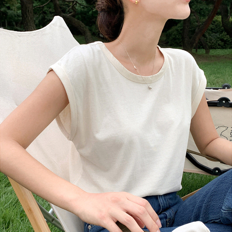Cotton round Neck Loose T shirt