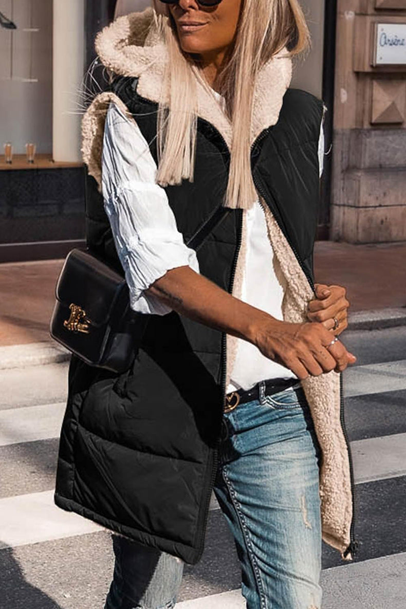 Cotton Padded Mid Length Vest