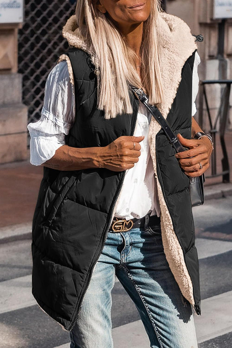 Cotton Padded Mid Length Vest