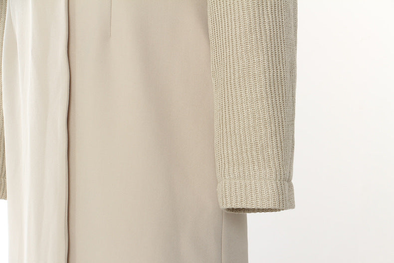 Patchwork Mid Length Coat