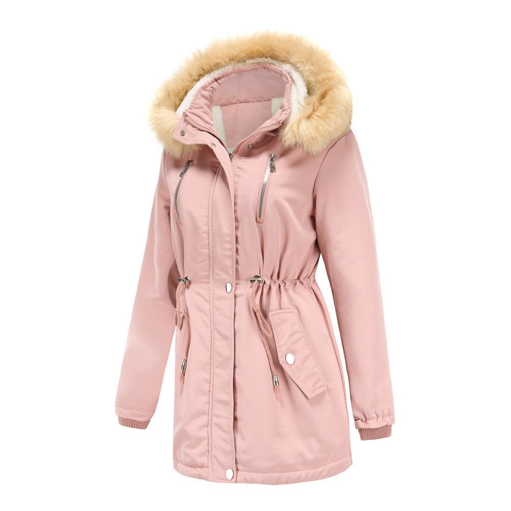 Cotton-Padded Coat w/ Removable Hood