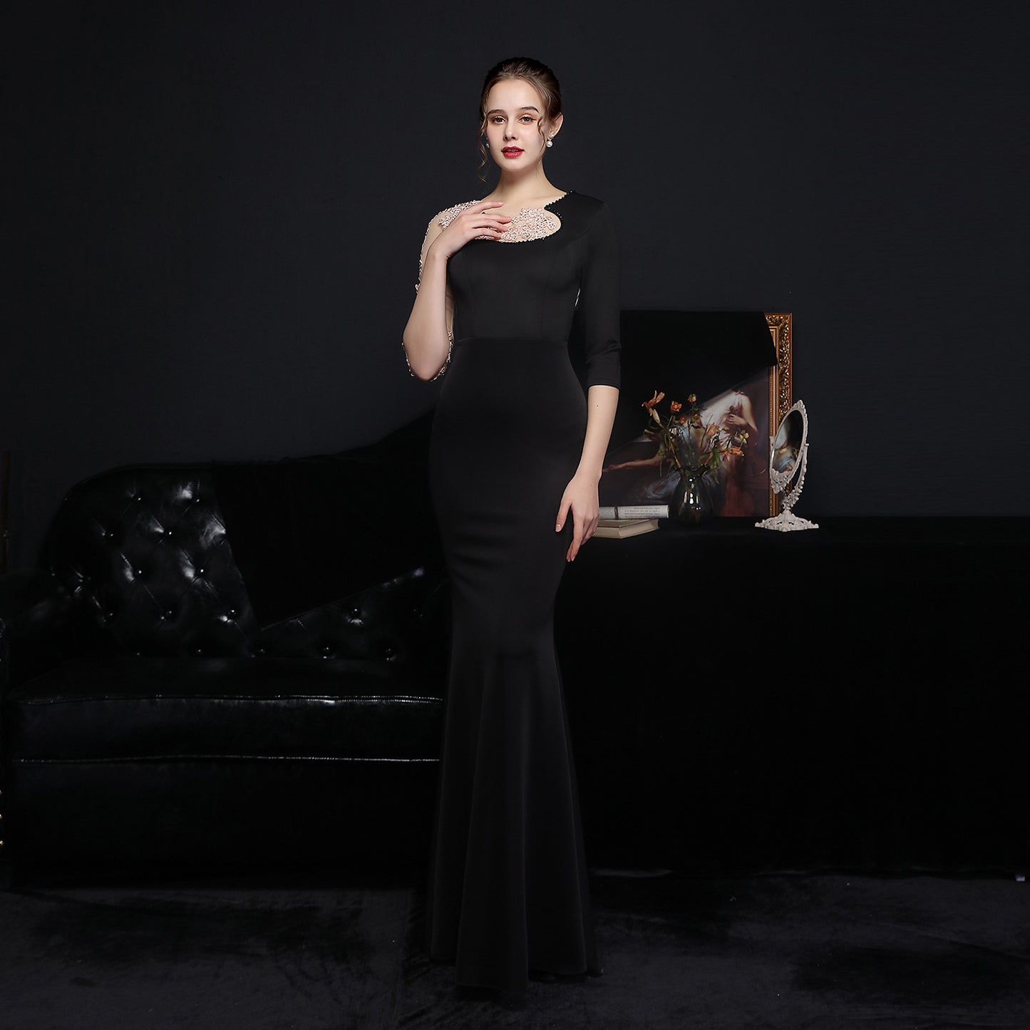 Diamond Fishtail Evening Dress
