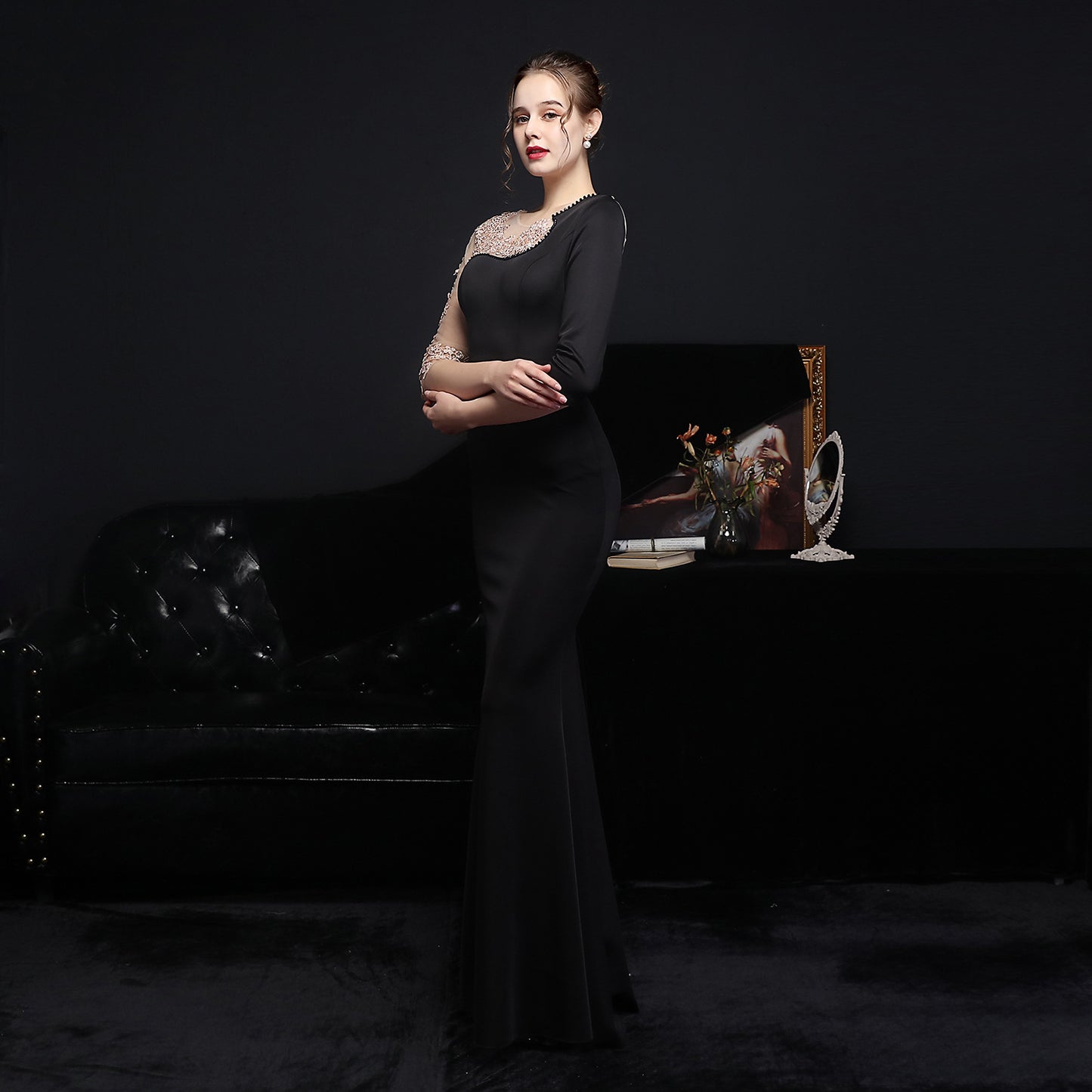Diamond Fishtail Evening Dress
