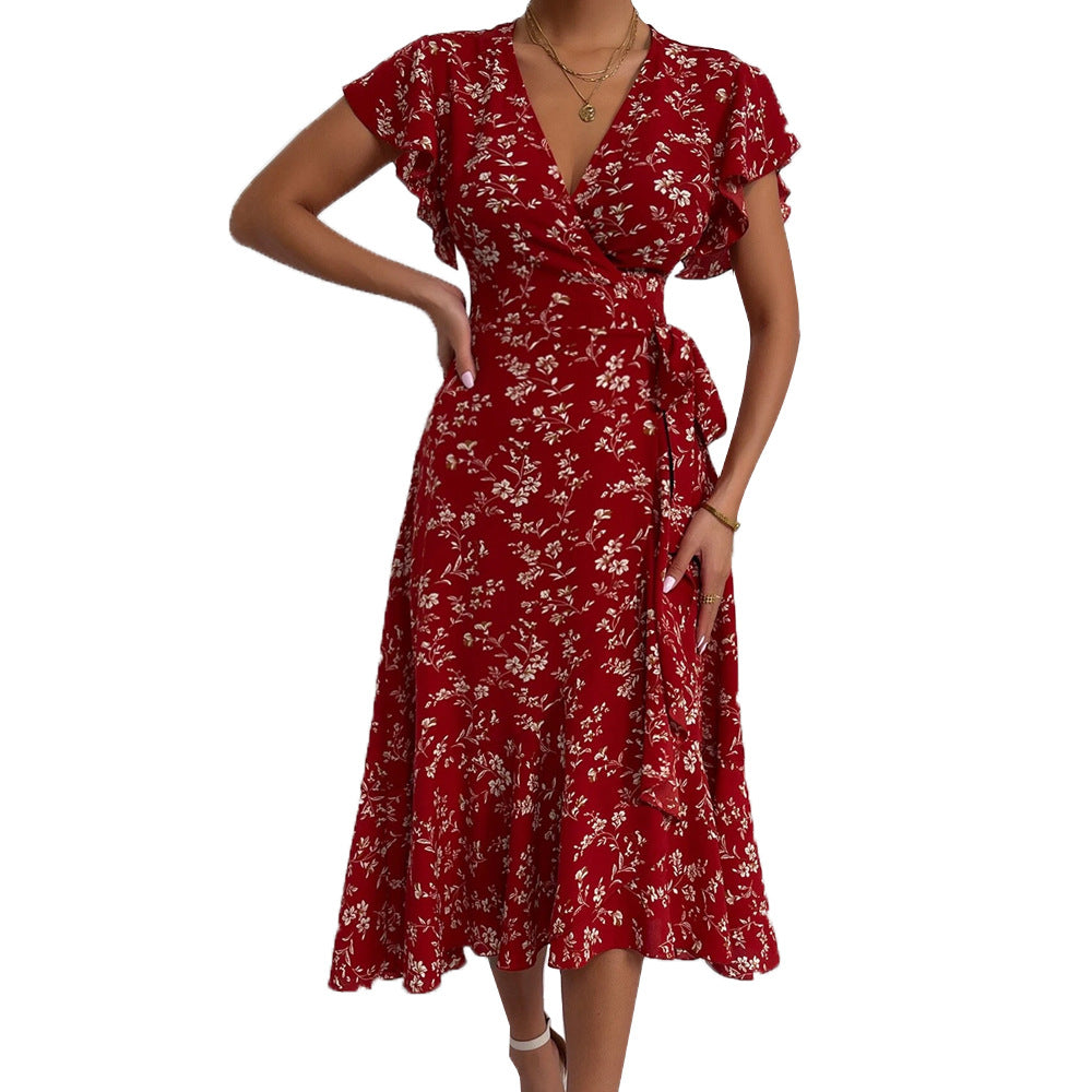Burgundy Wrap Dress