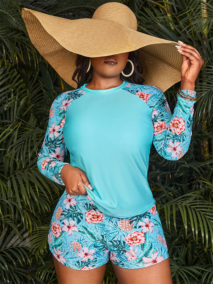 Two Piece Swim Shirt and Shorts
