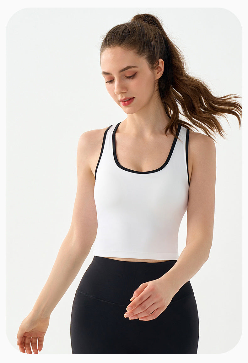 Yoga Vest Top With Chest Pads