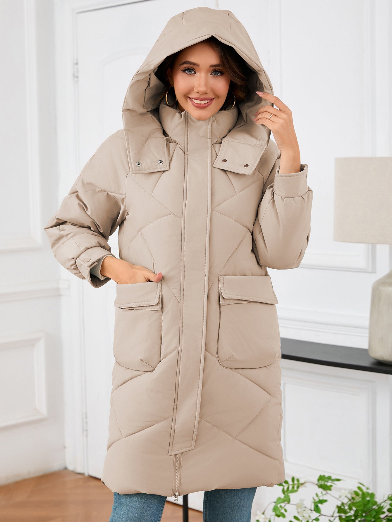 Mid Length Cotton Padded Coat