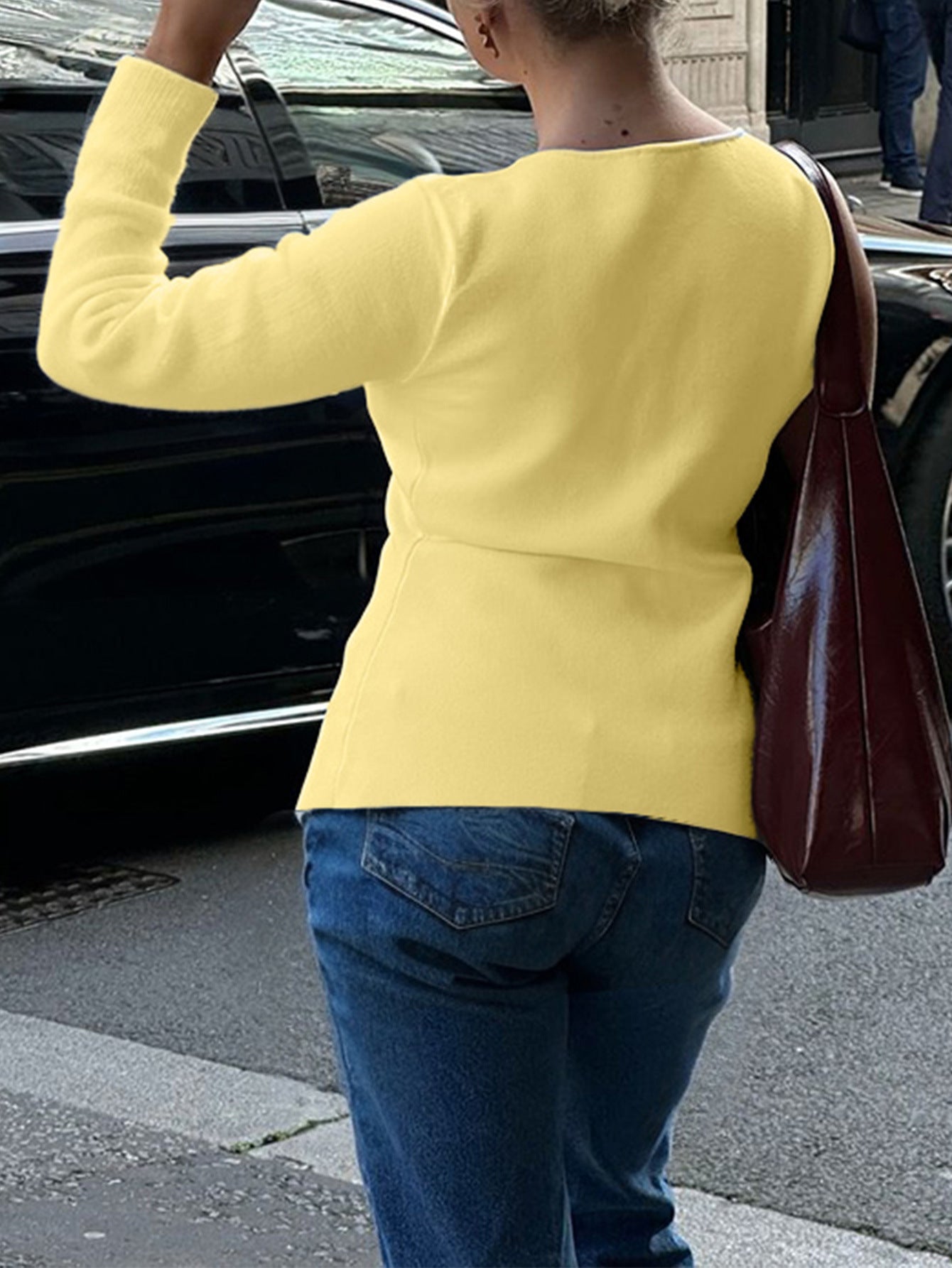 Minimalist Button Base Woolen Cardigan