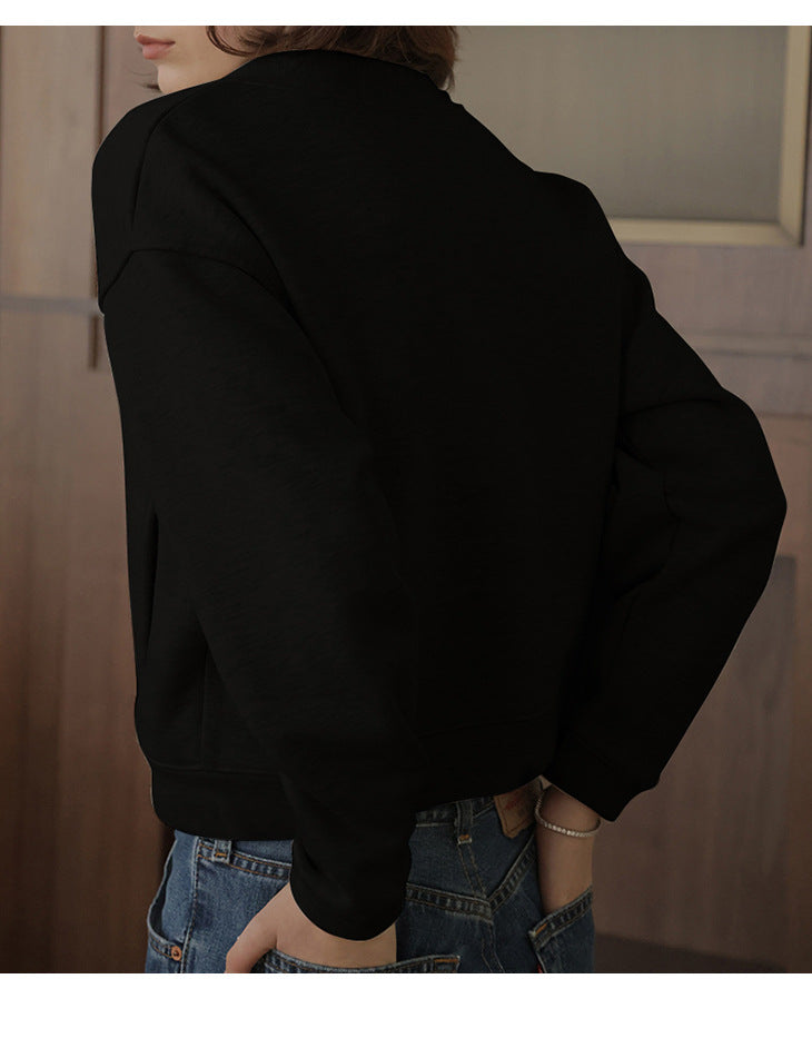 French V neck Cotton Cardigan