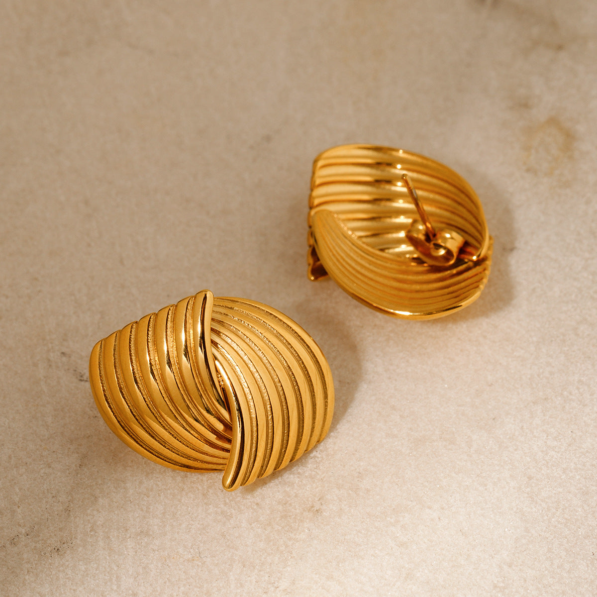 Striped Texture Staggered Studs