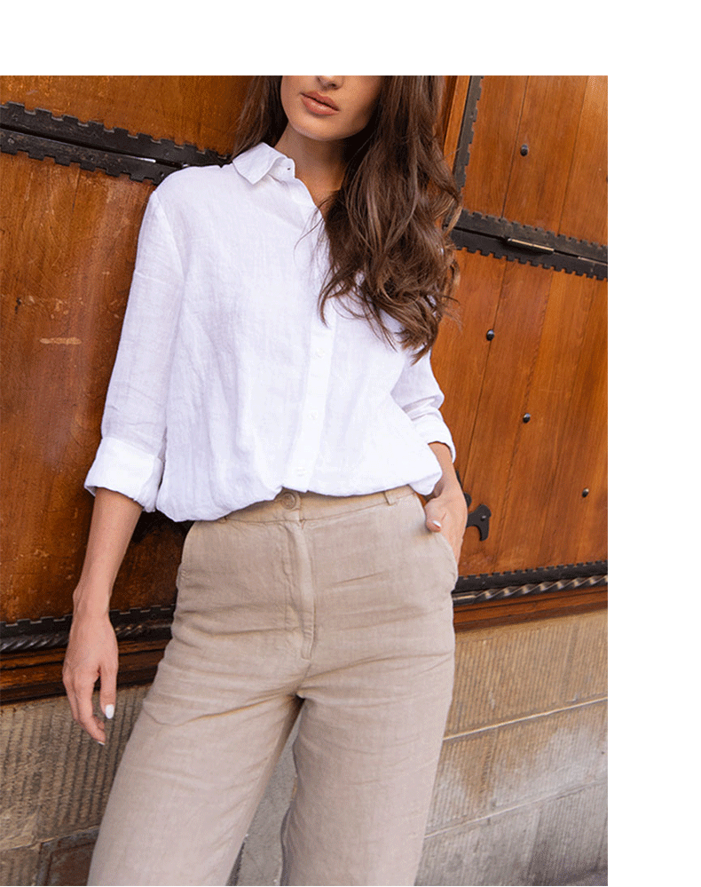 Martha's Linen Button Down Shirt