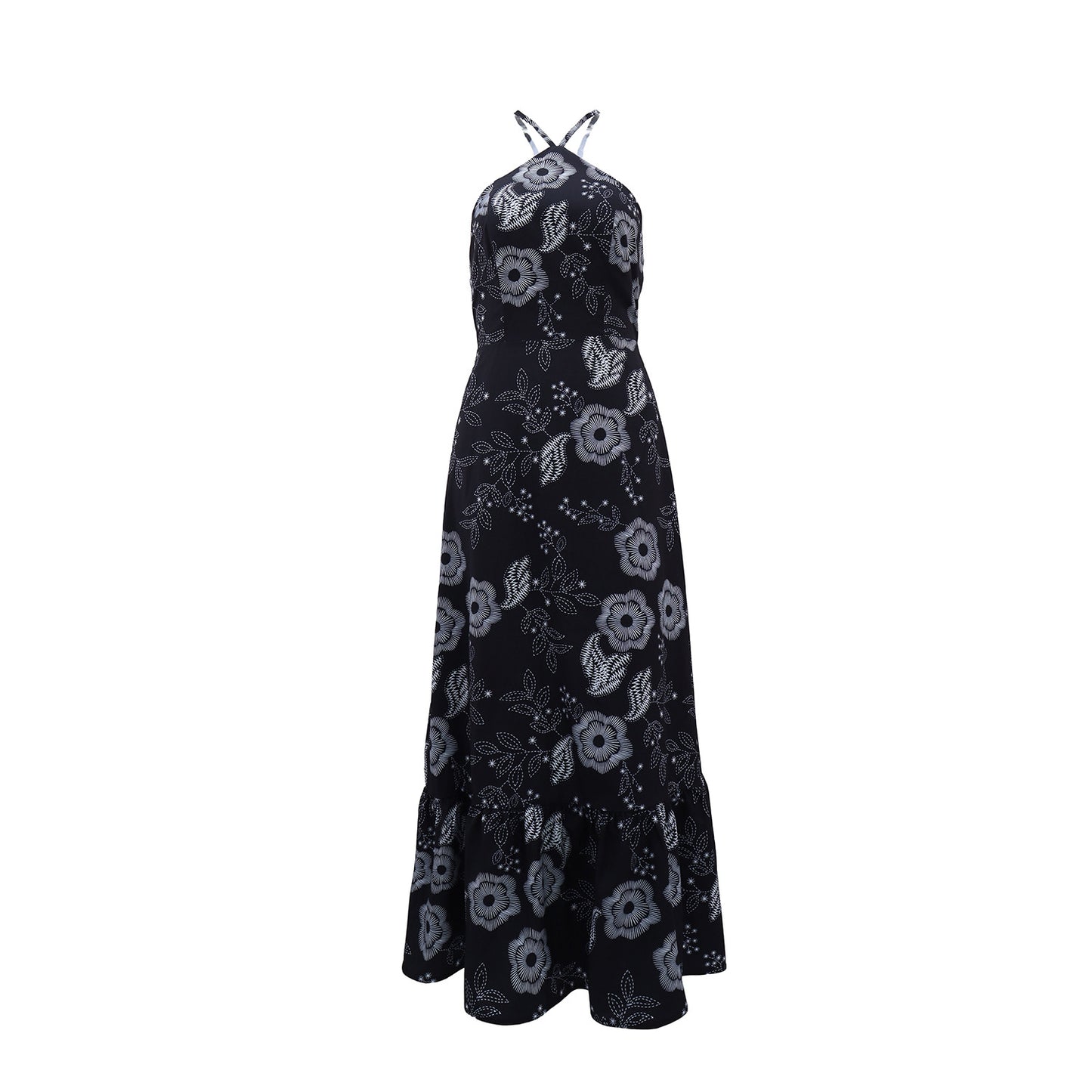 Halter Vacation Elegant Printed Dress