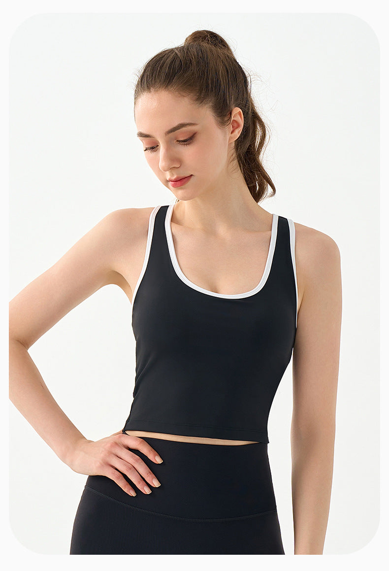 Yoga Vest Top With Chest Pads