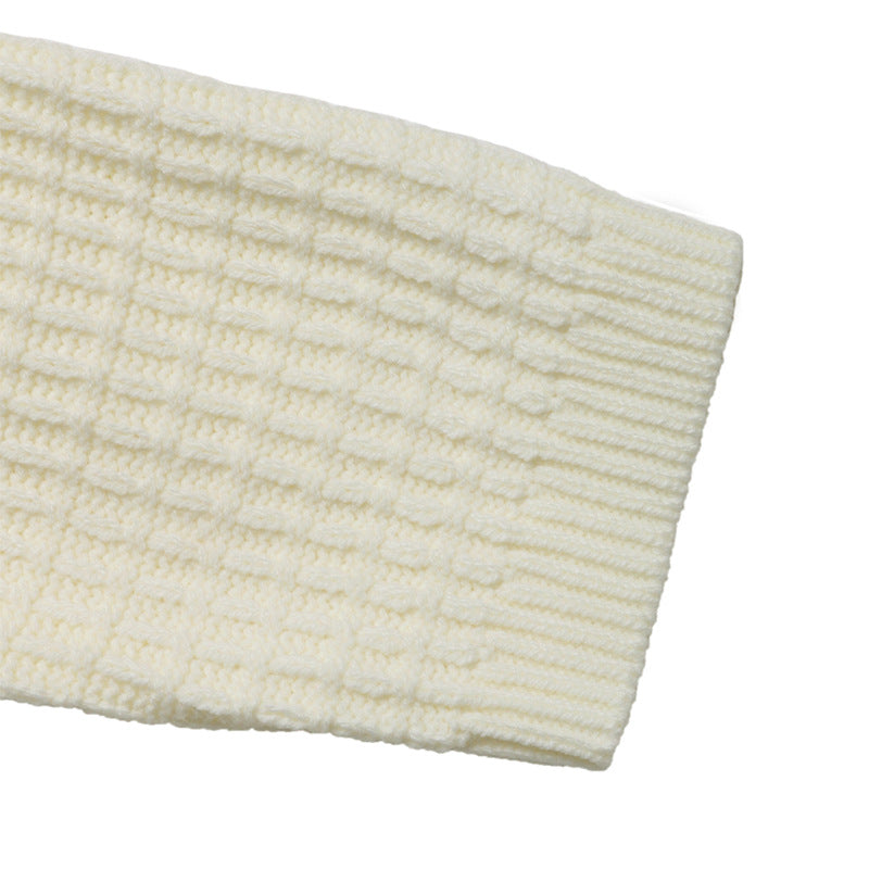 Ivory Waffle Cardigan