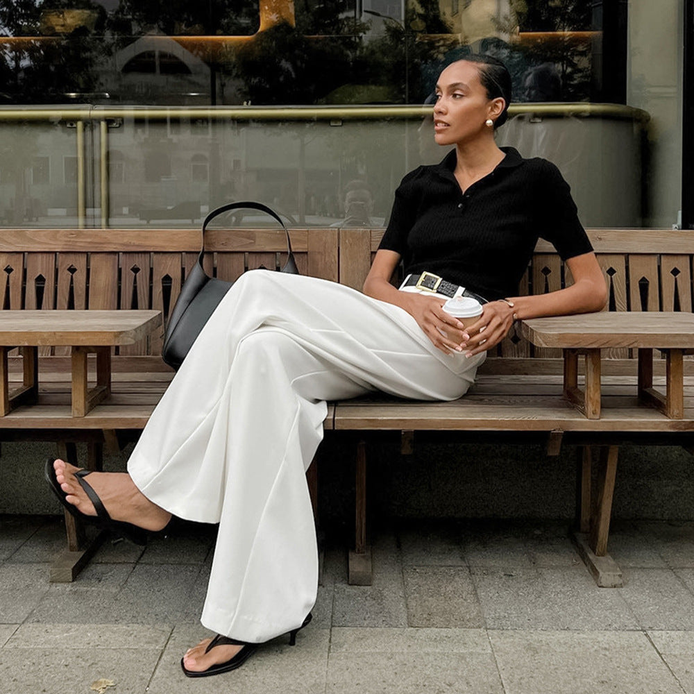 Pure White Wide Trousers