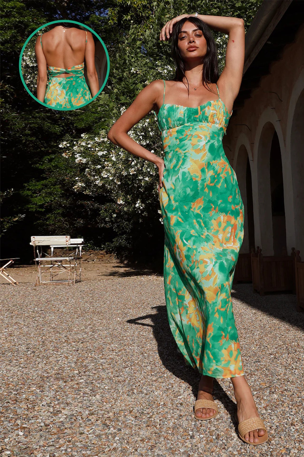 Amelia Low Cut Sling Dress