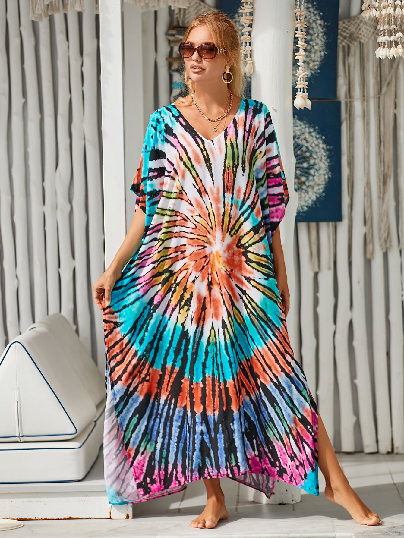 Printed Casual Dress Coverup