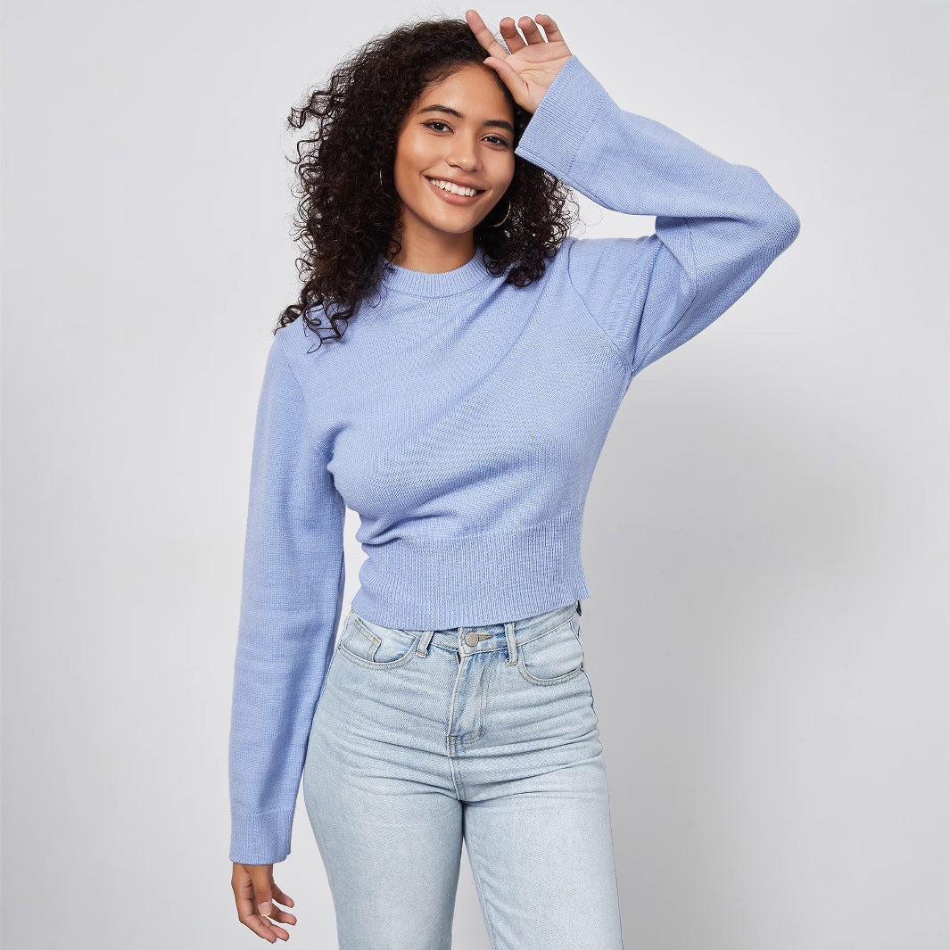 Blue Crew neck Sweater