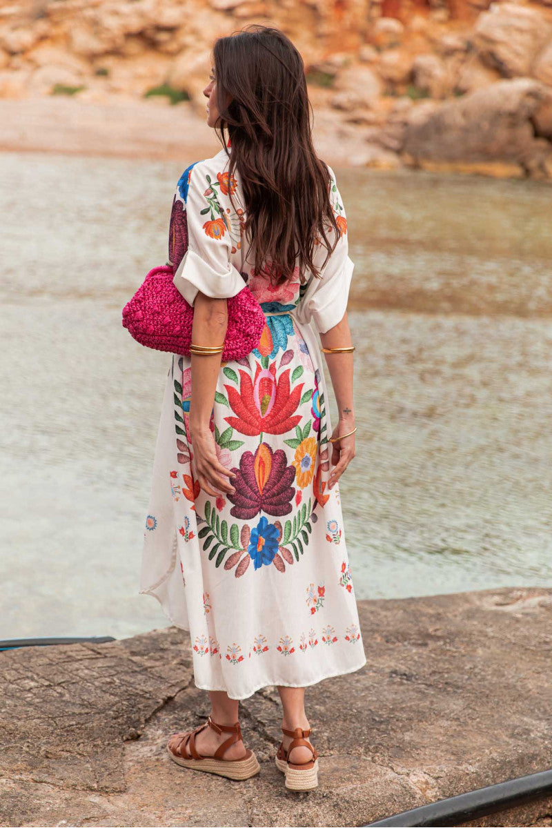 Casual Beach Dress Seaside Vacation Robe