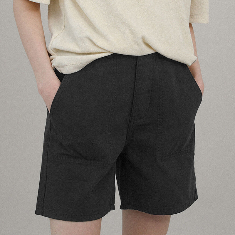High Waist Straight Shorts